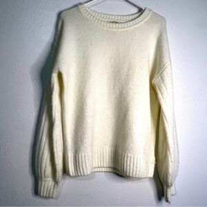 Max Studio ivory drop shoulder sweater, Sz S. Preowned.